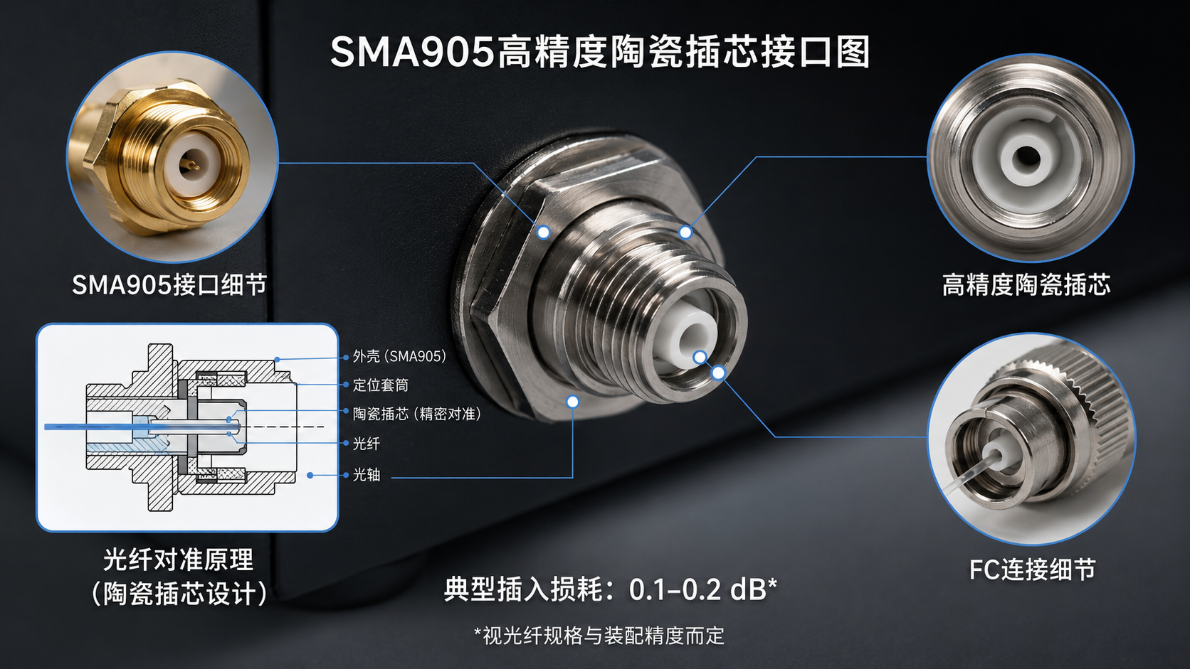 SMA905 / FC 光纤输出接口